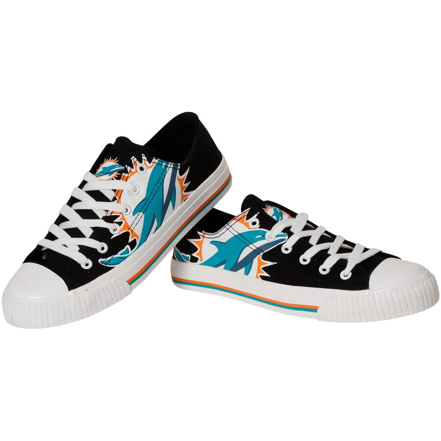 All Sizes NFL Miami Dolphins Repeat Print Low Top Sneakers